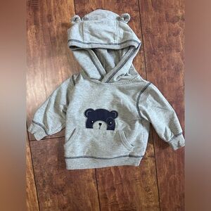 Baby grey bear hoodie 3-6 months
